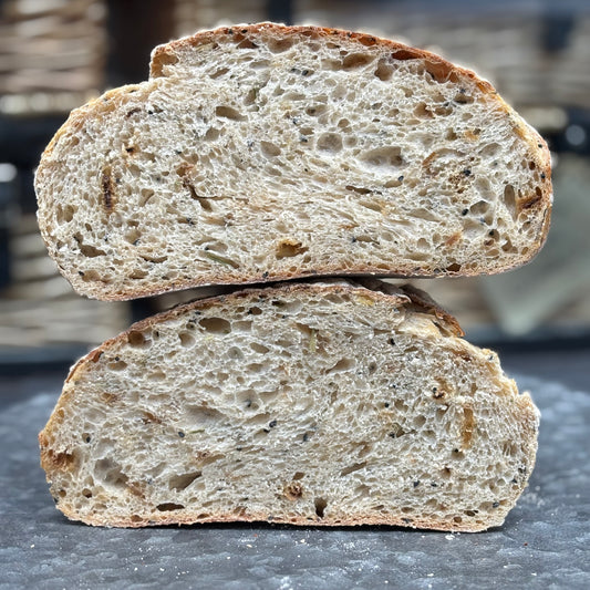 Sourdough with Potato, Rosemary & Nigella Seeds