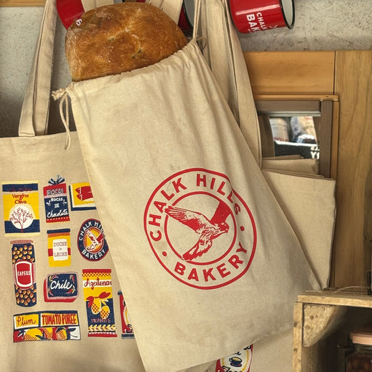 Chalk Hills Bakery Drawstring Bread Bag