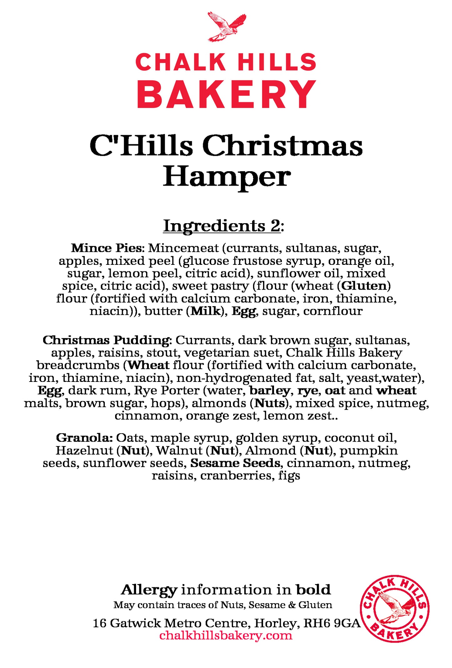 C'Hills Christmas Hamper