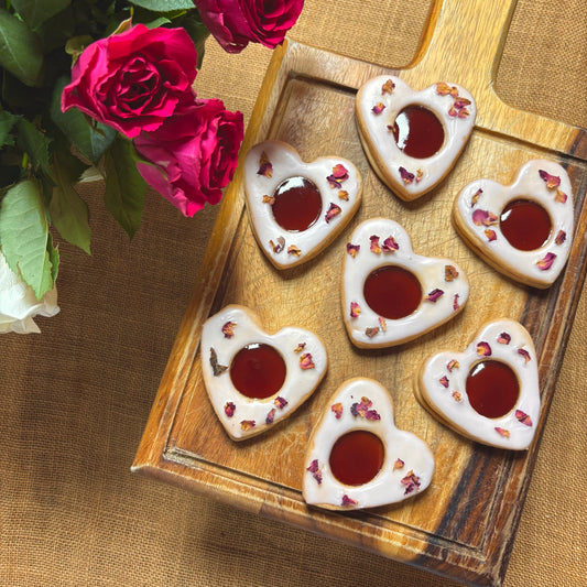 Rose Petal Heart Biscuit
