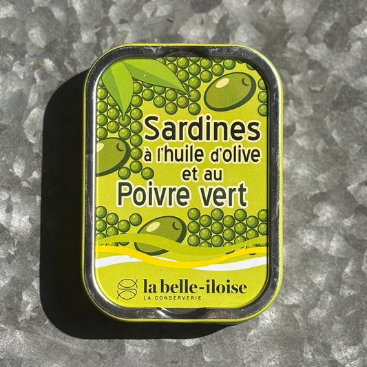 Belle Iloise Sardines in Olive Oil and Green Peppercorns 115g