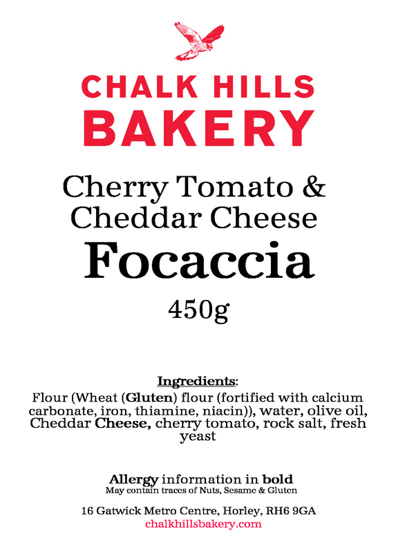 Focaccia with Cherry Tomato & Cheddar Cheese